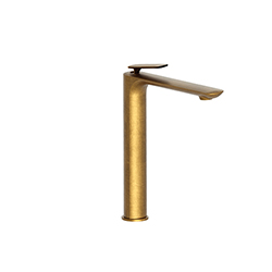 MITIGEUR LAVABO MI-HAUT AVEC VIDAGE UP&DOWN® OR BROSSÉ