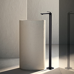 MITIGEUR LAVABO MONOCOLONNE AVEC VIDAGE UP&DOWN® BLACKMAT