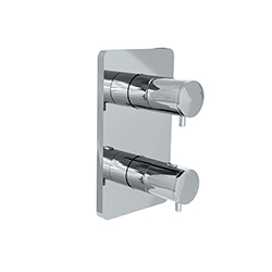 FACADE EXTERNE FOIL LAITON 2 SORTIES CHROMÉ