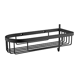 PORTE SAVON GRAND HOTEL PANIER ANGLE OU MURAL 27 CM/11 CM NOIR