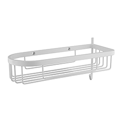 PORTE SAVON GRAND HOTEL PANIER ANGLE OU MURAL 27 CM/ 11 CM BLANC