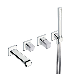 #FACADE MITIGEUR ENCASTRE BAIN DOUCHE ITALY POIGNEE CALACATTA EXIT108