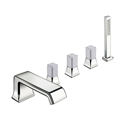 #MELANGEUR BAIN DOUCHE SUR GORGE 5 TROUS ITALY POIGNEE CALACATTA