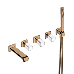 #BAIN DOUCHE ENCASTRE ITALY CHROME NOIR BROSSE