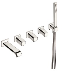 #BAIN DOUCHE ENCASTRE ITALY POIGNEES CHROME 