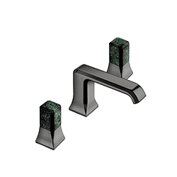 #MELANGEUR LAVABO ITALY 3 TROUS CHROME NOIR BROSSE POIGNEE GUATEMALA