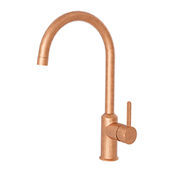 EVIER MITIGEUR PREMIUM BEC HAUT OR ROSE BROSSE PVD