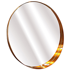 MIROIR CADRE ROND METALLIQUE CUIVRE