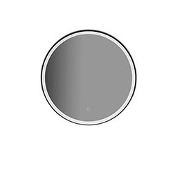 MIROIR ROND DIAM 60 BLACK TOUCH SENSOR ON/OFF