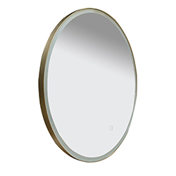 MIROIR MOON CADRE LAITON BROSSÉ