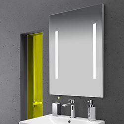 MIROIR LEDS 150X60 2 BANDES SABLEES VERTICALE***FIN