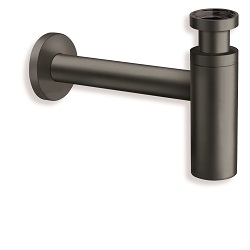 SIPHON LAVABO DROIT LUXE LAITON DESIGN 35 CM NOIR