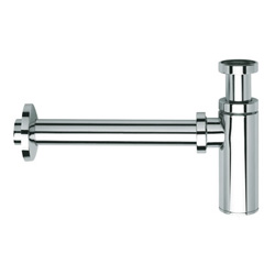SIPHON LAVABO DROIT LUXE LAITON DESIGN 35 CM CHROME***/AC39051 FIN DE