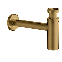 SIPHON LAVABO DROIT LUXE LAITON DESIGN 35 CM VIEUX BRONZE