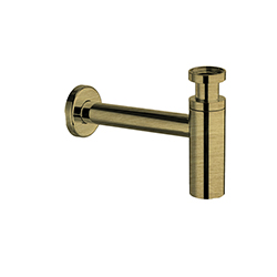 SIPHON LAVABO DROIT LUXE LAITON DESIGN 35 CM VX BRONZE MAT