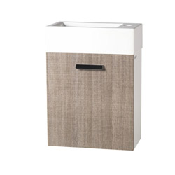 #MEUBLE LAVE MAINS MINI 25/45/60 CM BEIGE TOILE OUVERTURE DROITE