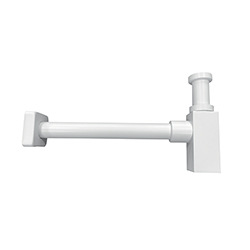 SIPHON LAVABO CARRE LAITON BLANC