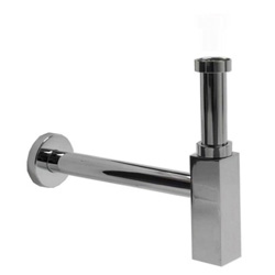 SIPHON LAVABO CARRE LAITON CHROME