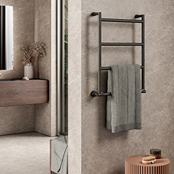 SECHE SERVIETTE SERENO ELECTRIQUE 4 BARRES TAILLE M BLACKMAT