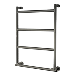 SECHE SERVIETTE SERENO ELEC 4 BARRES CHROME NOIR BROSSE