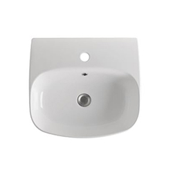 LAVABO SUSPENDU NOLITA AVEC PLAGE 50X45 BLANC BRILLANT