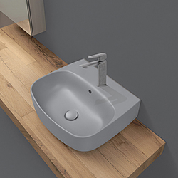 LAVABO SUSPENDU NOLITA AVEC PLAGE 50X45 GRIGGIO MAT