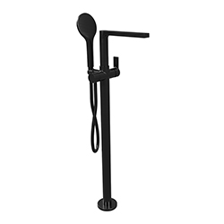 BAIN DOUCHE OMEGA MONOCOLONNE SANS MECANISME CHROME NOIR BROSSE