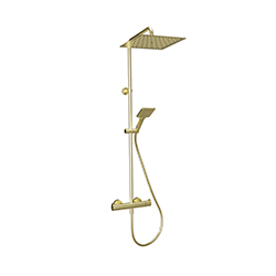COLONNE DE DOUCHE OMEGA THERMOSTATIQUE COMPLETE OR BROSSE