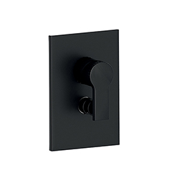 $ FACADE DOUCHE OMEGA 2 SORTIES ABS BLACKMAT