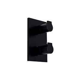 $ FACADE DOUCHE OMEGA 2 SORTIES BLACKMAT