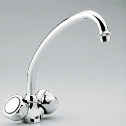 EVIER ORDO COL DE CYGNE ORIENTABLE TETES CERAMIQUE CHROME