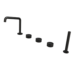 BAIN DOUCHE SUR GORGE COMPLET PIEGA CHROME NOIR BROSSE