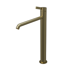 LAVABO MITIGEUR HAUT INOX OR BROSSE PVD
