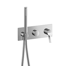 FACADE MITIGEUR BAIN DOUCHE 2 SORTIES PIEGA INOX