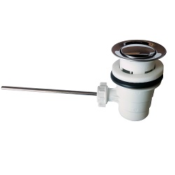 #VIDAGE PLASTIQUE NF LAVABO/BIDET 1" 1/4 CHROME