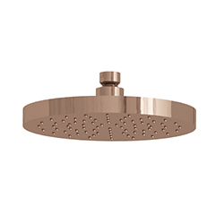 POMME DE DOUCHE LAITON RONDE D 19 CM OR ROSE