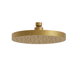 POMME DE DOUCHE LAITON RONDE D 19 CM OR BROSSE PVD