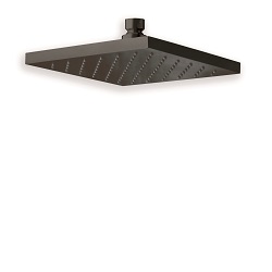 POMME DE DOUCHE LAITON F1/2" CARREE 18 CM NOIRE