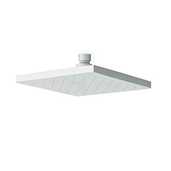POMME DE DOUCHE LAITON F1/2" CARREE 18 CM BLANC***FIN EPUISEMENT