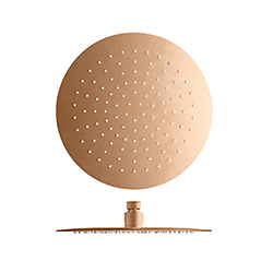 $ POMME DE DOUCHE SANDWICH INOX ROND D 25 CM OR ROSE BROSSE