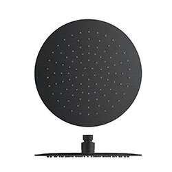 $ POMME DE DOUCHE SANDWICH INOX ROND D 25 CM CHROME NOIR BROSSE