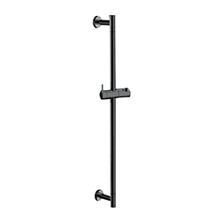 BARRE DE DOUCHE SEULE 60 CM CHROME NOIR BROSSE