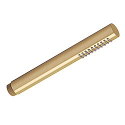 DOUCHETTE MONOJET RONDE ANTICALCAIRE METAL OR BROSSE