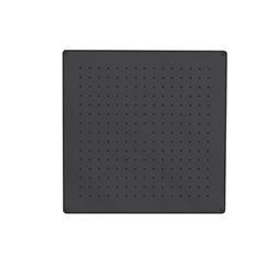 DOUCHE DE TETE SANDWICH CHROME NOIR PLAFOND CARRE 44 CM 