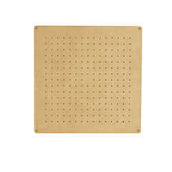 DOUCHE DE TETE SANDWICH OR BROSSE PLAFOND CARRE 44 CM 