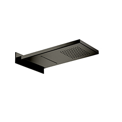 POMME DE DOUCHE ENCASTREE 55/26 CM CARREE CHROME NOIR