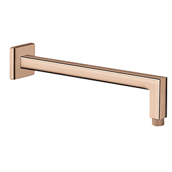 BRAS DE DOUCHE CARRE 35 CM OR ROSE
