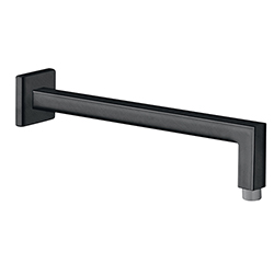 BRAS DE DOUCHE CARRE 35 CM CHROME NOIR BROSSE