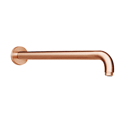 BRAS DE DOUCHE ROND 35 CM OR ROSE BROSSE