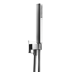 ENSEMBLE APPLIQUE PRISE D'EAU DOUCHETTE + FLEXIBLE KING CHROME